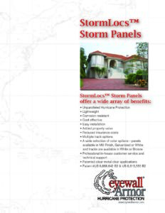 Eyewall Armor StormLocs Storm Panels Flyer